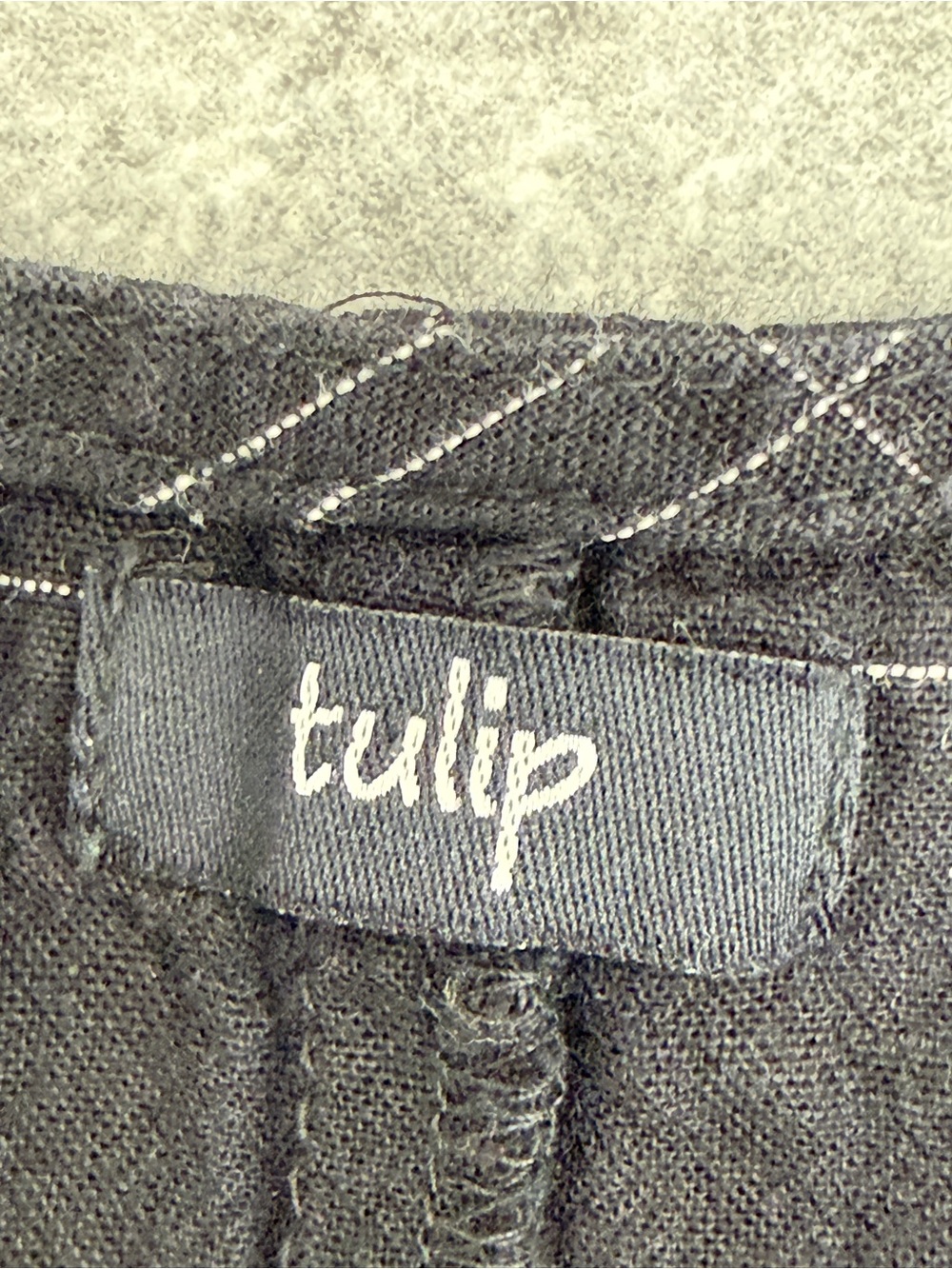 Tulip Black Plaid Cotton Shift Dress Large Pocket Size Small - Picture 4 of 9